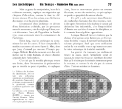 Extrait Revue Un Temps numéro 1 - Les Archétypes