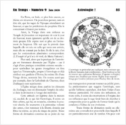 Extrait Revue Un Temps numéro 9 - Astrologie