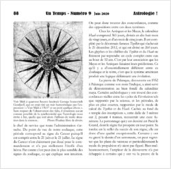 Extrait Revue Un Temps numéro 9 - Astrologie