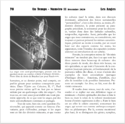 Extrait Revue Un Temps numéro 11 - Les Anges