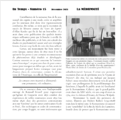 Extrait Revue Un Temps numéro 15 - La Médiumnité