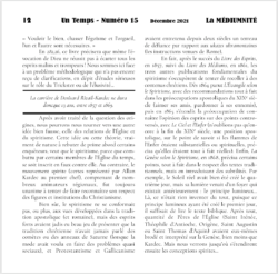 Extrait Revue Un Temps numéro 15 - La Médiumnité