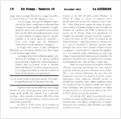 Extrait Revue Un Temps numéro 19 - Extrait Revue Un Temps numéro 19 - La Guérison