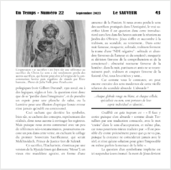 Extrait Revue Un Temps numéro 22 - Le Sauveur